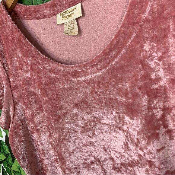 Vintage Gold Label Victoria's Secret Velvet Sleep Shirt Oversized T-Shirt Gown - Picture 7 of 7